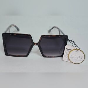 Oversized Exaggerated Vintage Retro Style Sunglasses Large Square Tortoise Frame